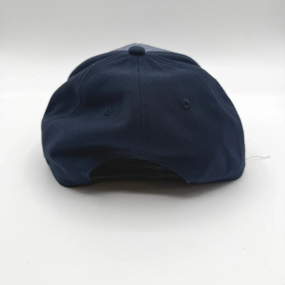 Adidas Golf Hat Men OSFM Blue Heathered Snapback Flat Bill Performance Cap‎